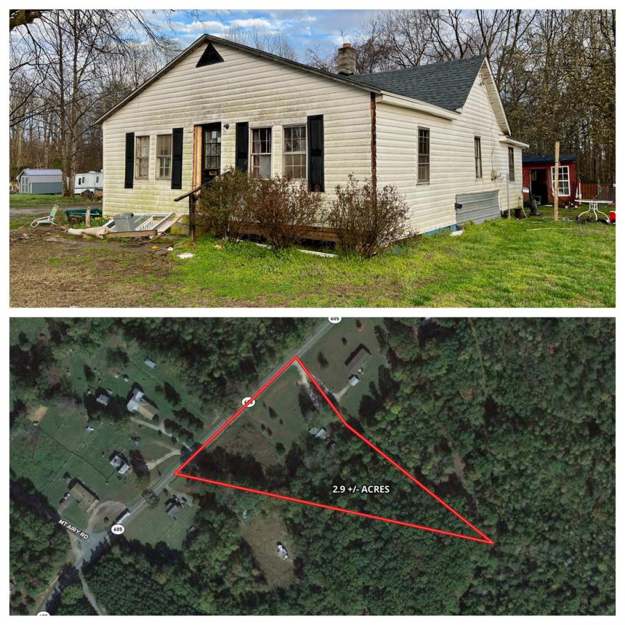 2 BR/1 BA fixer upper on 2.91 +/- acres -- With TLC this property will make an excellent investment property or primary residence