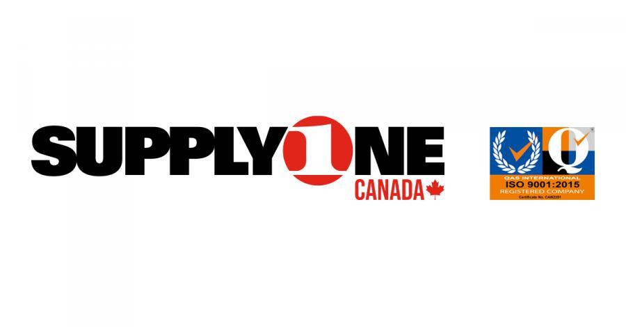 An image showing the SupplyOne Canada logo and a QAS registration badge.