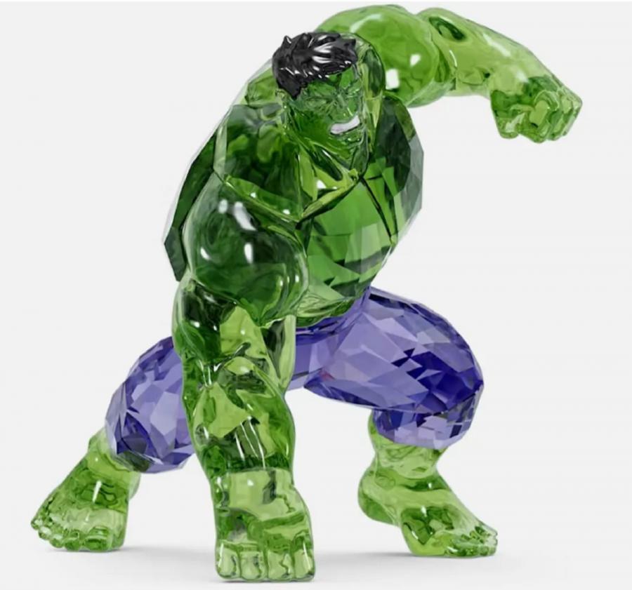 Bright green Swarovski crystal figurine of Marvel’s The Incredible Hulk, with box, a must-have collectible for Swarovski and/or superhero fans, 4 ¾ inches tall (est. $600-$800).