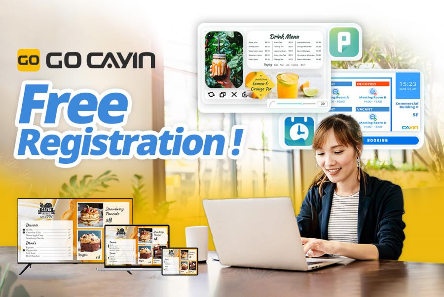 GO CAYIN - sign-up for free