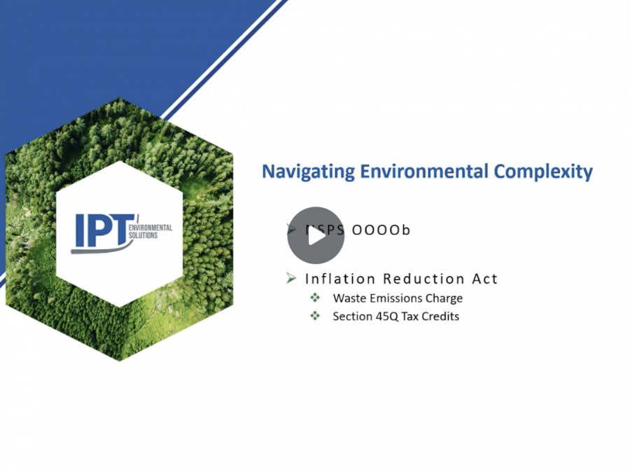 Navigating Environmental Complexity Webinar - Federal Rule NSPS OOOOb - Federal Methane Tax