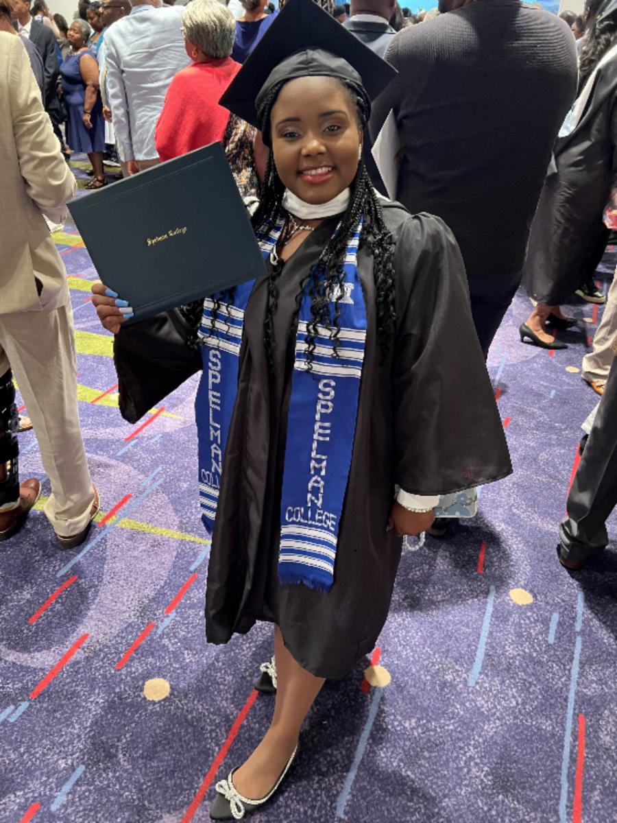 Amara Harris following graduation from Spelman College