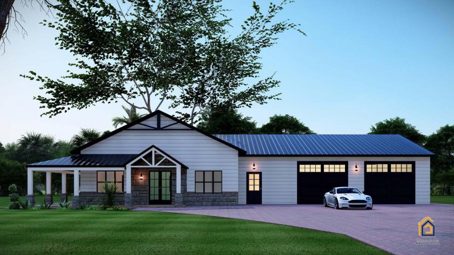 1776 Barndominium Home Plan by My Barndo Plans