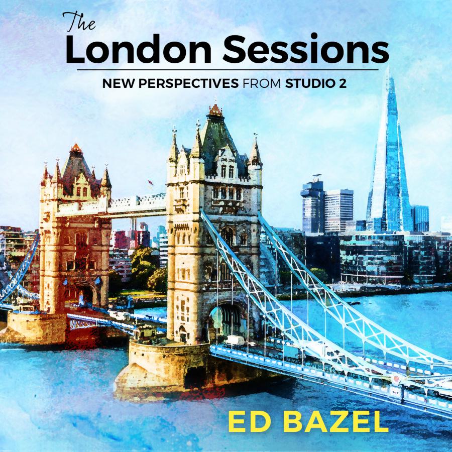 album cover, bright blue with image of the london tower