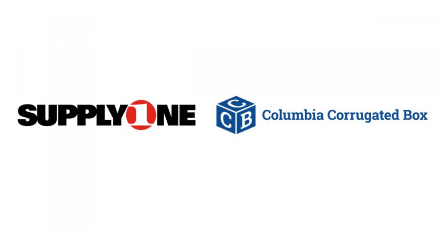 An image featuring the SupplyOne and Columbia Corrugated Box logos.