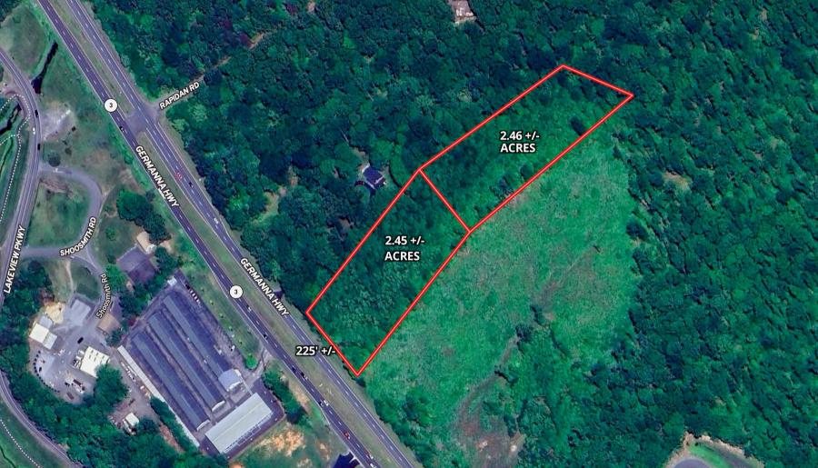  2 commercial land parcels totaling 4.91± acres fronting Route 3 with 225'± of Route 3 frontage, C-2 zoning and commercial potential