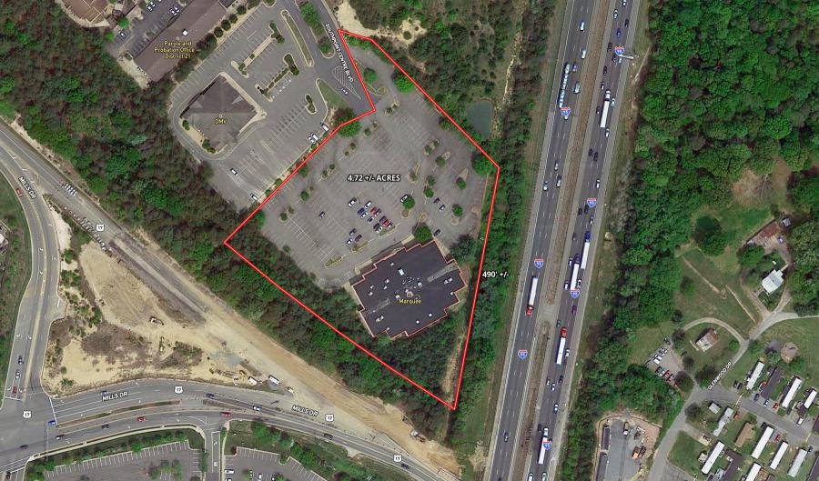 Highlights of the 4.72± acre parcel include:  4.72± acres with a 28,000± sf. building (formally utilized as a cinema), 224 parking spaces on asphalt lot, C-3 Zoning and 490' +/- of I-95; while the 2.8± acre land parcel boasts C-3 zoning and 420'± of I-95 frontage