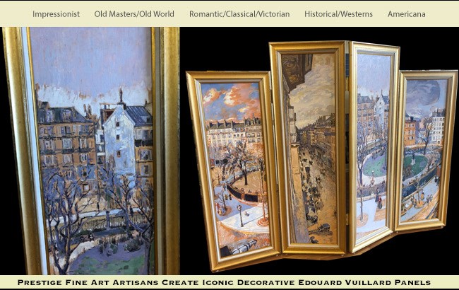 Prestige Fine Art Artisan's create Iconic Decorative Edouard Vuillard Panels Hand Painted to Size