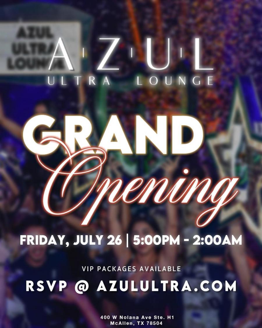 Azul Ultra Lounge Grand Opening Flyer