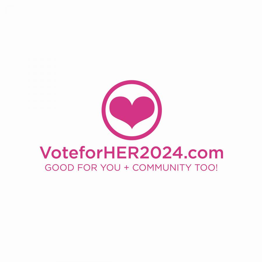 Vote HER 2024, a cute community girl gig that advocates for female candidates