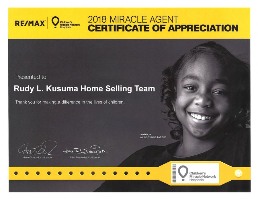 Rudy L Kusuma Home Selling Team at the Children's Hospital Los Angeles