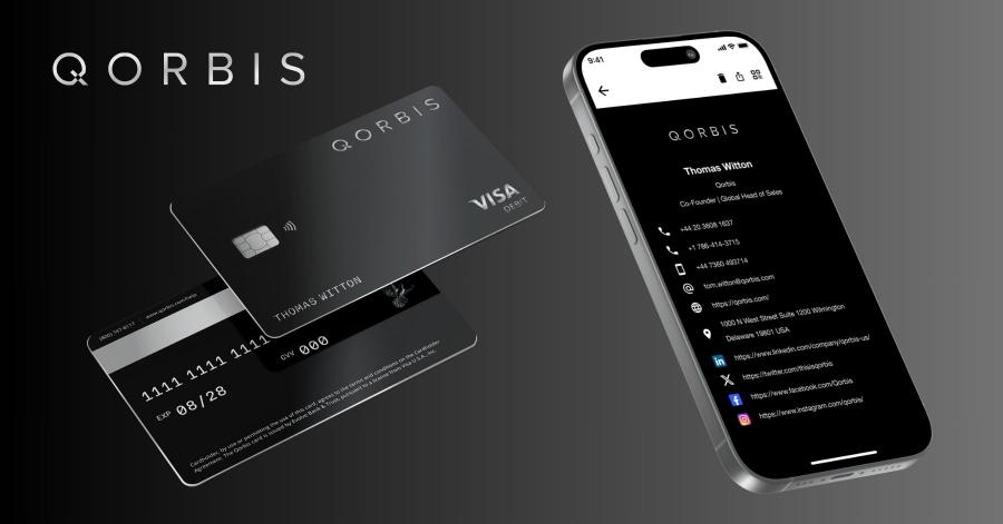 Qorbis launches the world’s first Visa card with integrated digital business card