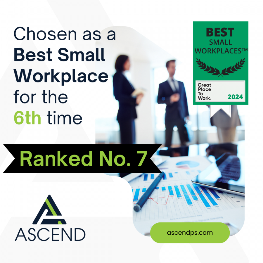 Ascend is Ranked No. 7 Among Best Small Workplaces in America