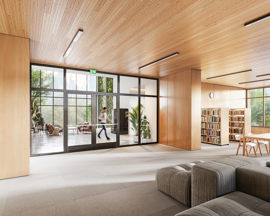 CONTRAFLAM® One showcased in a university library, providing ideal daylighting for occupants.