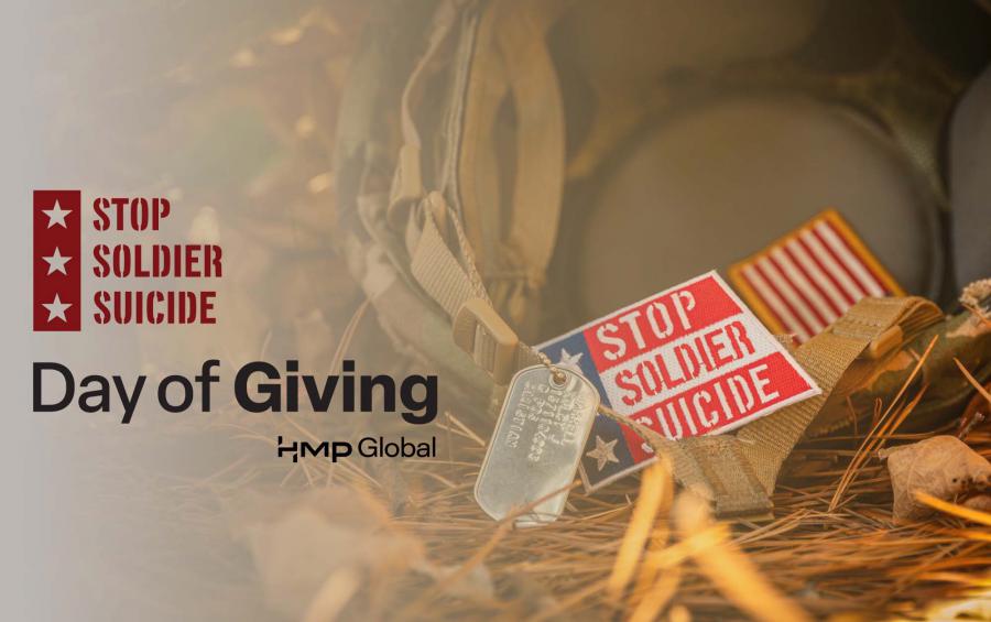 HMP Global, Stop Soldier Suicide, and Day of Giving logos