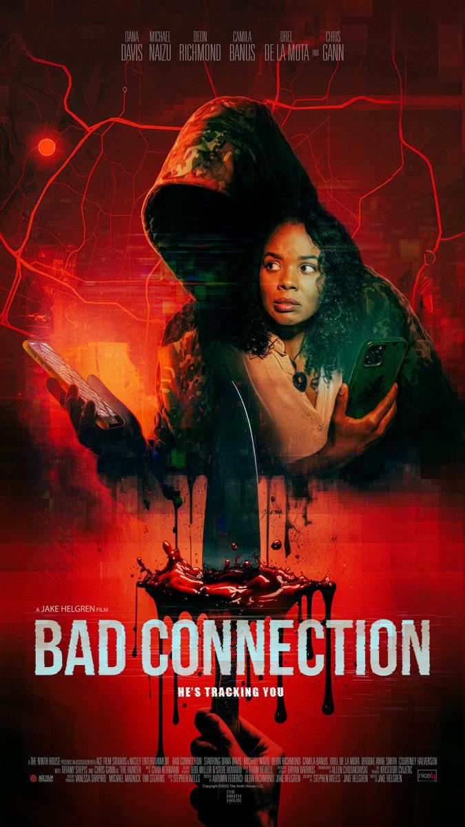 Movie poster for BAD CONNECTION, a new horror film streaming on Amazon’s Freevee and Tubi beginning October 1, 2024