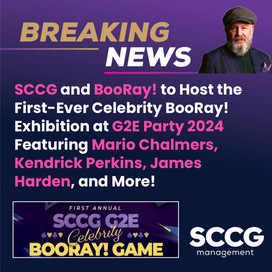 SCCG and BooRay! to Host the First-Ever Celebrity BooRay! Exhibition at G2E Party 2024 Featuring Mario Chalmers, Kendrick Perkins, James Harden, and More!