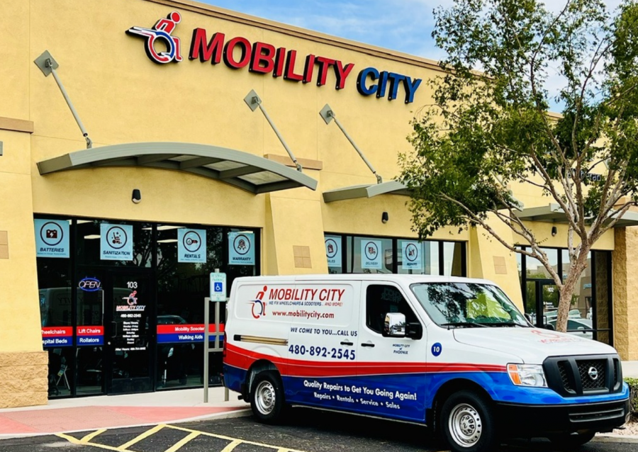 photo of Mobility City of Phoenix Storefront, located at 885 E. Warner Road, Suite 103 Gilbert, AZ 85296 (480) 660-8288