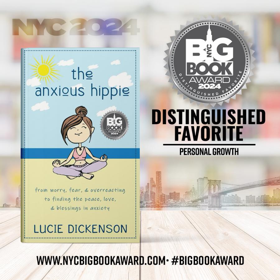 NYC Big Book Award Distinguished Favorite Banner for "The Anxious Hippie"