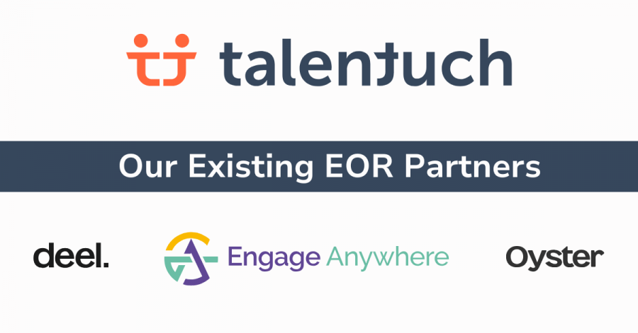 Talentuch EOR partners: Oyster, Engage Anywhere, Deel