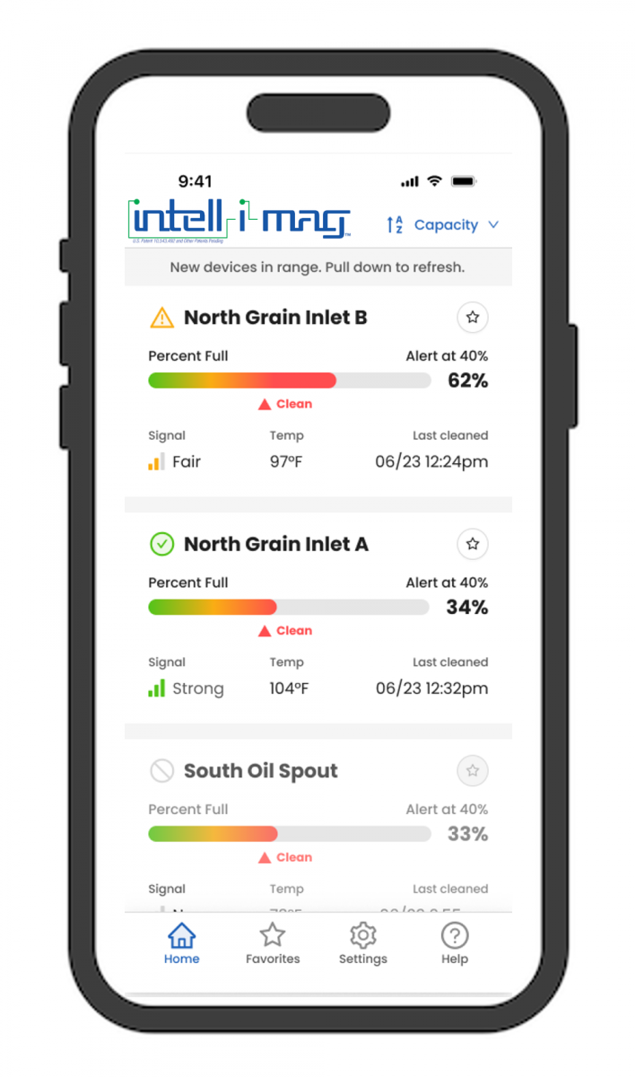 The Intell-I-Mag® mobile application (available for Apple and Android) empowers operators and managers to monitor, control, and access data from magnetic separators in real-time via their mobile devices.