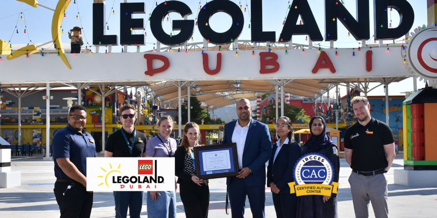 Legoland Dubai Resort receiving their CAC Framed Certificate