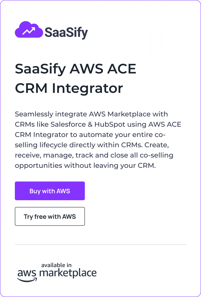 SaaSify AWS ACE CRM Integrator