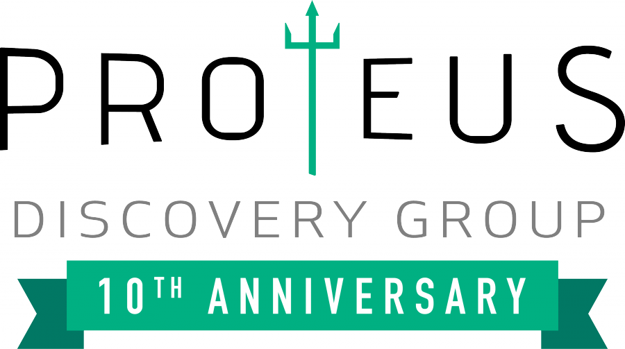 Proteus Discovery Group Tenth Anniversary Logo