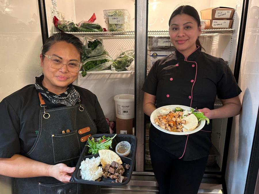 Executive Chefs Jade Gaje, owner of The Jade Chef, and Ari Vazquez, owner of Kitchen Prodigy, offered gratitude through culinary excellence with healthy nourishment to the champions of our communities. Photo: Platinum Star PR