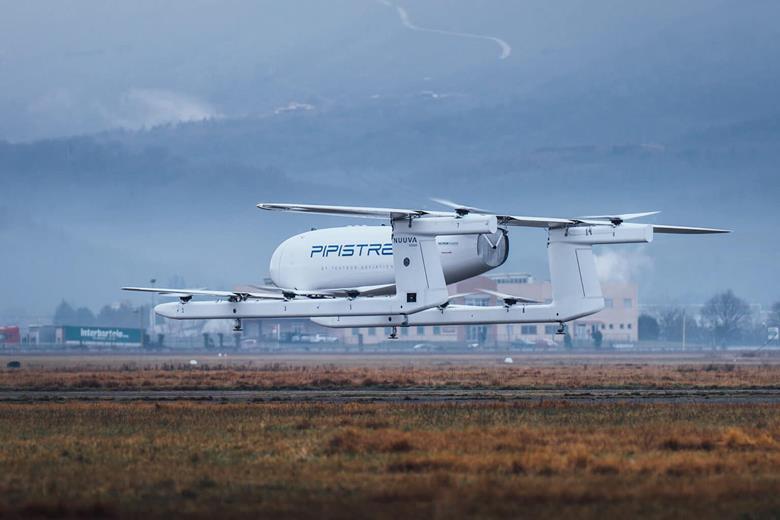 Pipistrel cargo drone in hover flight