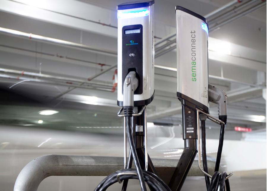SemaConnect dual pedestal smart EV charging stations