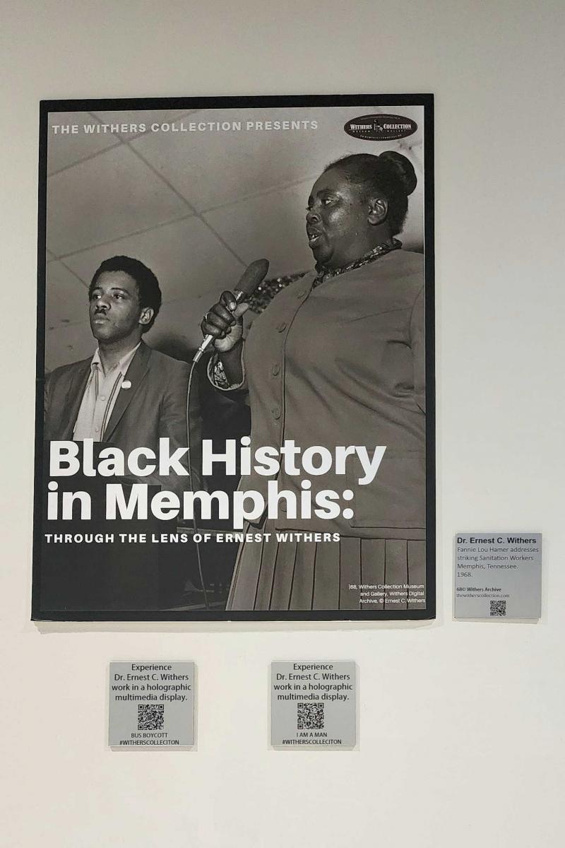 FedEx Forum opens Ernest C Withers Exhibit showing Fannie Lou Hamer in action.