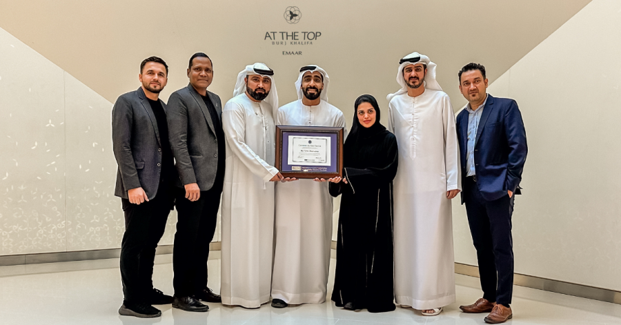 IBCCES & Sky Views Observatory team take photo with the framed certificate