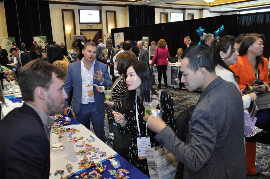 Real estate experts and other industry professionals network and mingle during a SIBOR Realtor EXPO in Staten Island, N.Y.