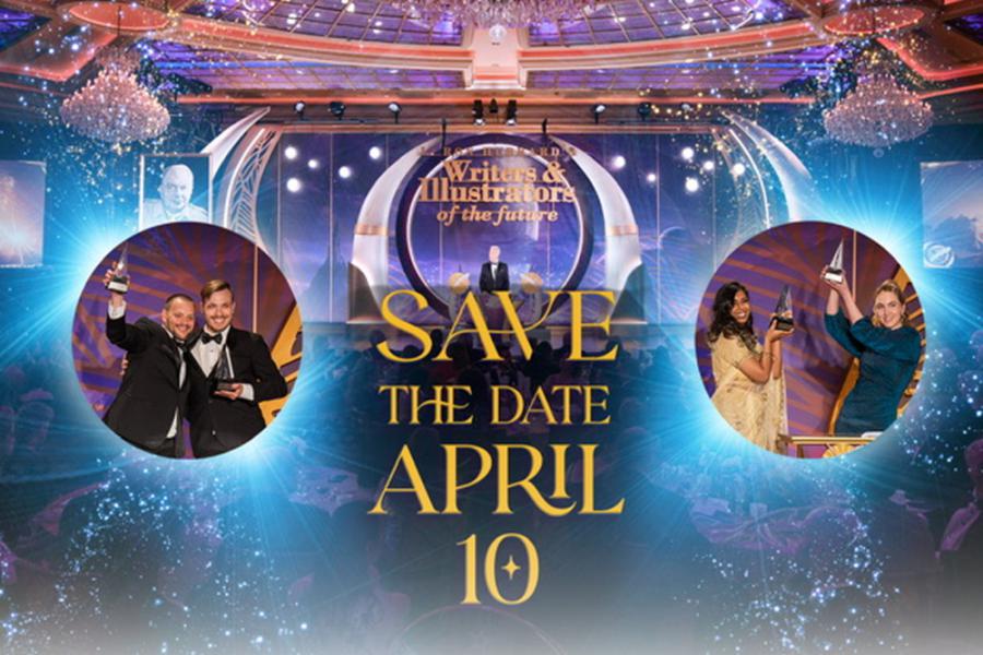 L. Ron Hubbard Presents Writers and Illustrators of the Future Gala date announced as April 10, 2025 and broadcast on WritersoftheFuture.com.