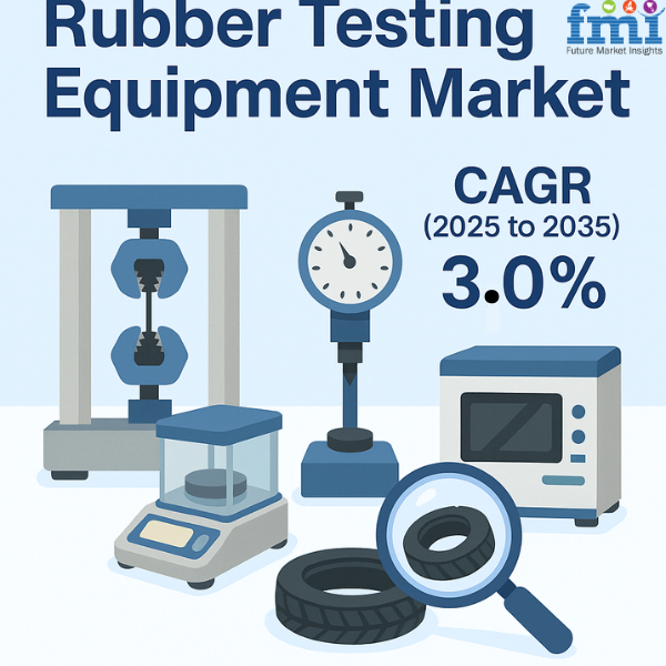 The rubber testing equipment market is projected to be valued at approximately USD 15,686 Rubber Testing Equipment Market
