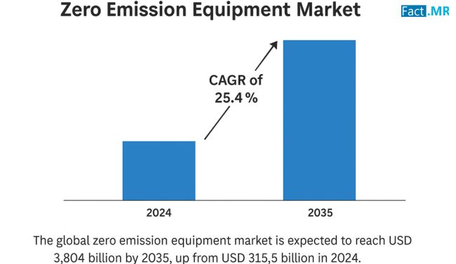 According to Fact.MR, a market research and competitive intelligence provider, the zero emission equipment market was valued at USD 315 Zero Emission Equipment Market