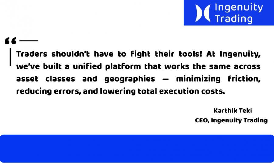 Karthik Teki, CEO, Ingenuity Trading