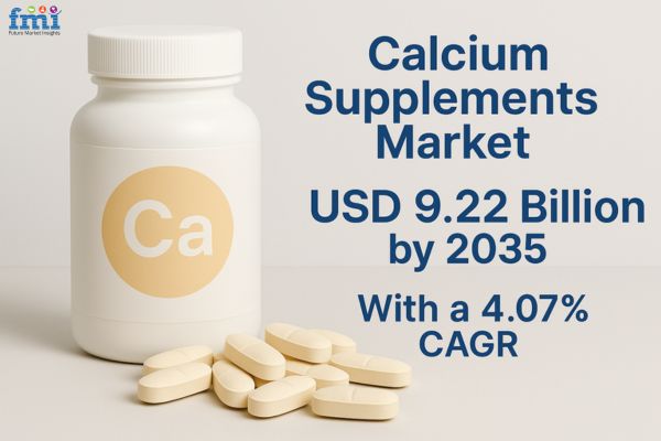 The global calcium supplements market is poised for steady growth, projected to rise from USD 6