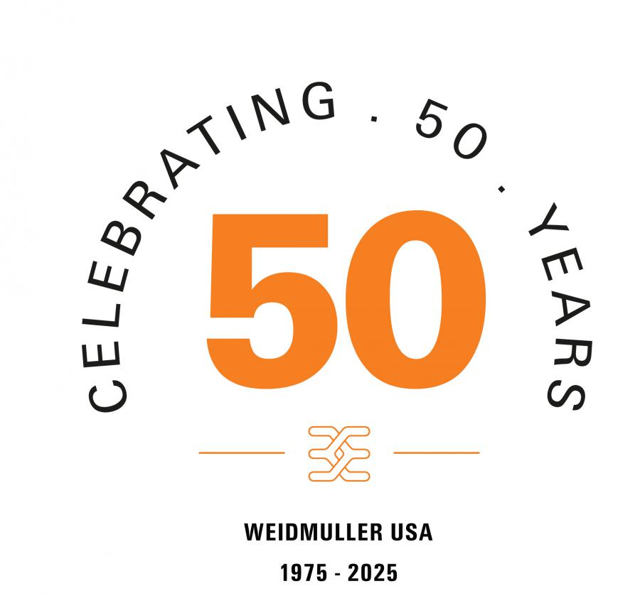 logo of company and 50 years