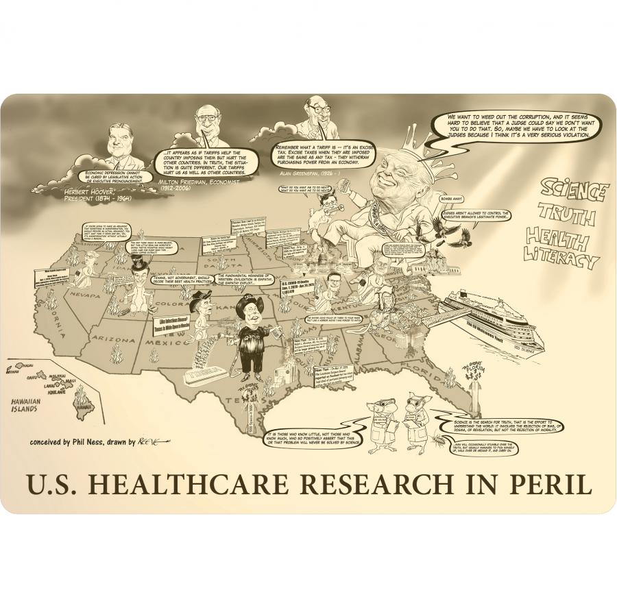 “U.S. Healthcare Research in Peril” illustrates the continued defunding of the nation’s largest public funder of healthcare research.