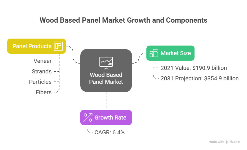 According to a new report published by Allied Market Research, titled, “𝐖𝐨𝐨𝐝-𝐁𝐚𝐬𝐞𝐝 𝐏𝐚𝐧𝐞𝐥 𝐌𝐚𝐫𝐤𝐞𝐭," The wood-based panel market was valued at $190