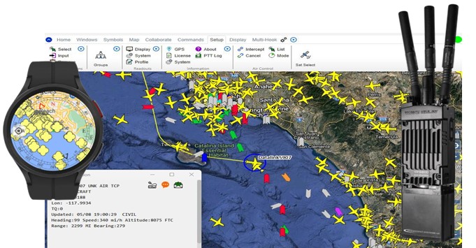.
For military personnel, our new capability seamlessly provides the real-time location of Link-16 equipped aircraft and ships directly to soldiers and Marines who have been provided with an AGIS software enabled Samsung Smartwatch