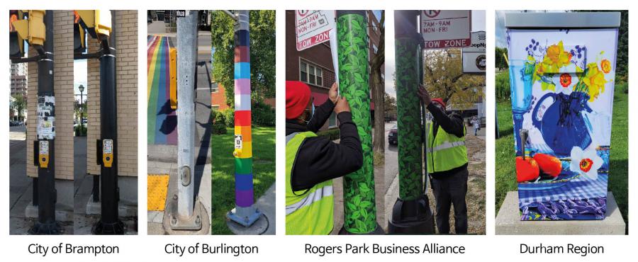 SINDO DNT Bellavia's successful urban maintenance solutions in Canada. Combined image showing transformative results across four cities