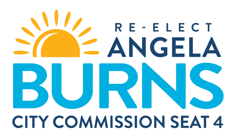 Re-elect Angela Burns for City Commission Logo