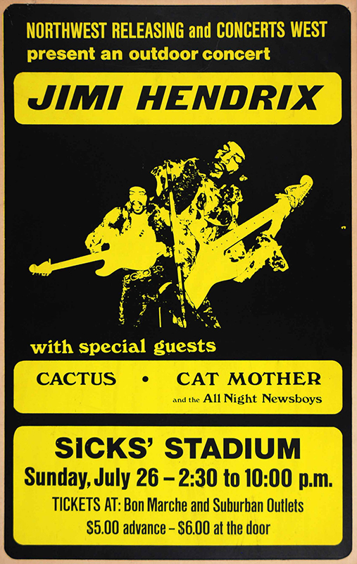 An $8000 Reward Is Offered For This Jimi Hendrix Sicks Stadium 7/26/1970 Concert Poster