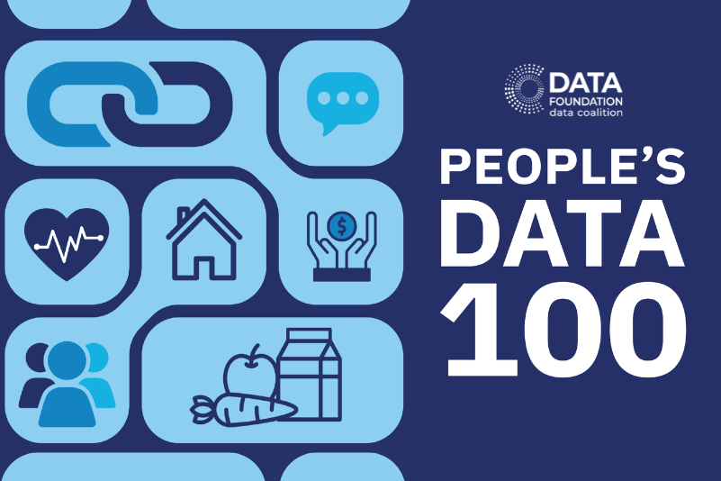 The Data Foundation today announced the launch of the People's Data 100, an initiative to identify and honor the national datasets that deliver the greatest value to the American people Logo for the People's Data 100, an initiative led by the nonprofit Data Coalition