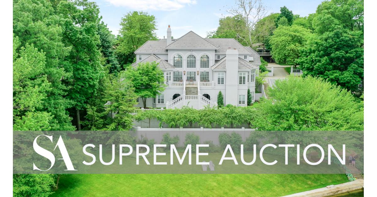 Stunning Lakefront Estate to be Offered at Auction May 24-26 with Supreme Auctions