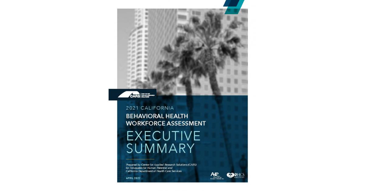 Findings from Major Survey of California Behavioral Health Workforce Released
