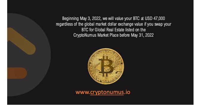 CryptoNumus S.A. is launching for a limited time a loyalty campaign for BTC users